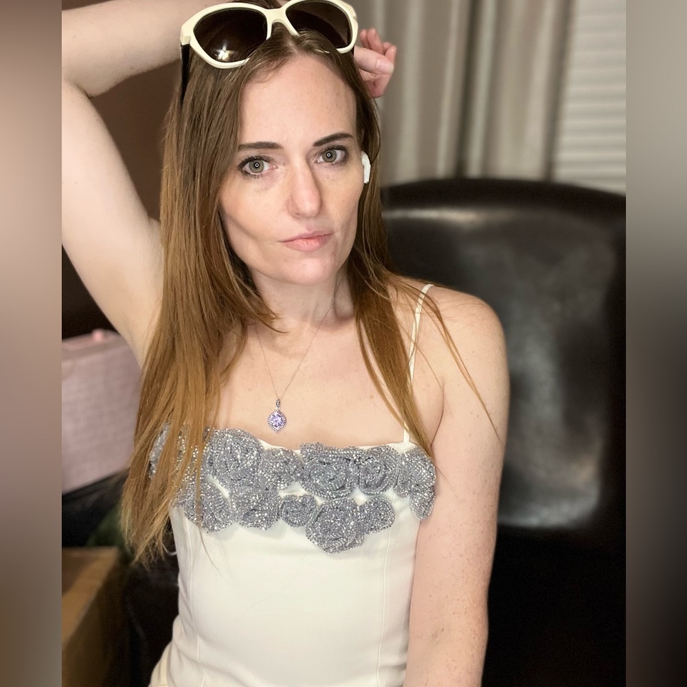 Zara Black and White Formal Top with Embellishments - Picture 9 of 16